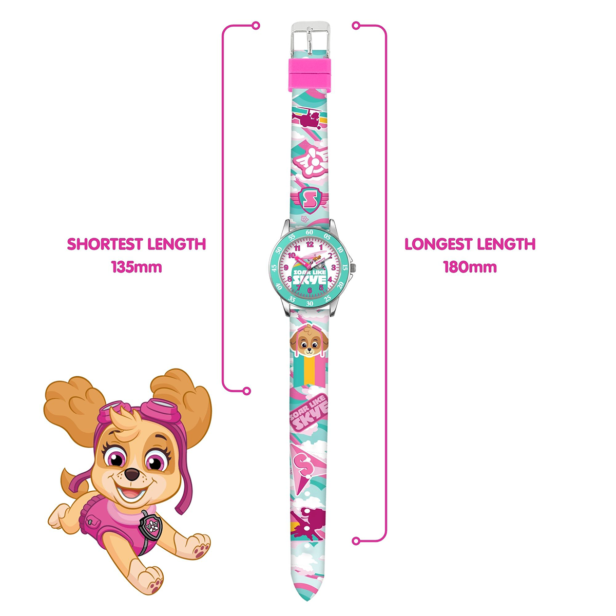 Paw Patrol Time Teacher Dial Quartz Watch with Silicone Strap for Kids - PAW5020
