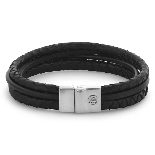 Full Metal Premium Combo Black Bracelet - RR-M0054-S