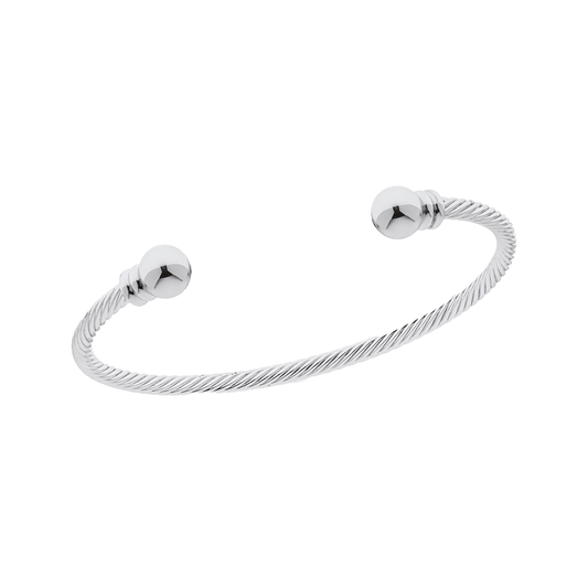 Liu Jo twisted silver bangle - LJ2685