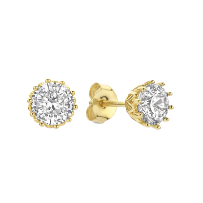 Liu Jo gold crystal studs - LJ2584