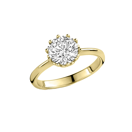 Liu Jo crystal crown gold ring - LJ2581