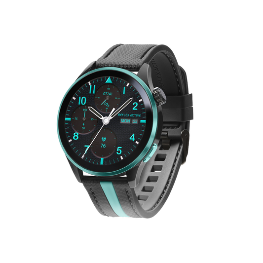 Reflex Active Venture R 400 AMOLED GPS Black and Green Smart Calling Watch - RA54-2232