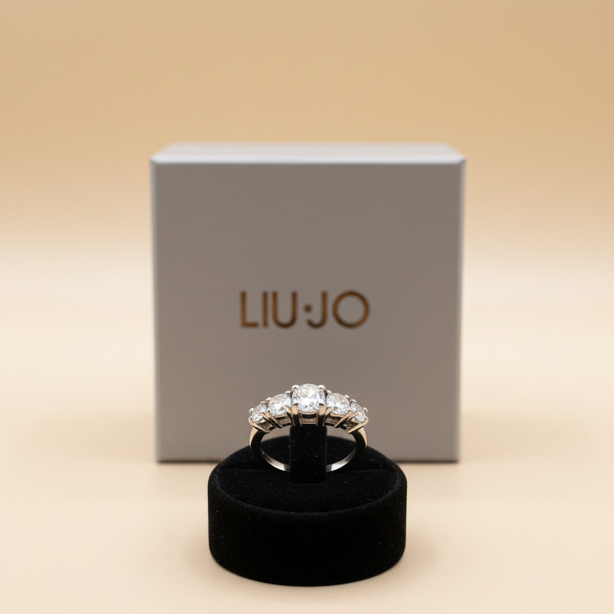 Liu Jo Fede Silver Ring - White - LJ2429