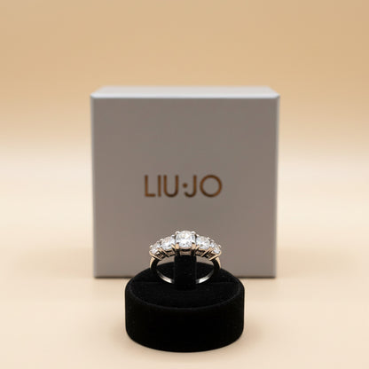Liu Jo Fede Silver Ring - White - LJ2429