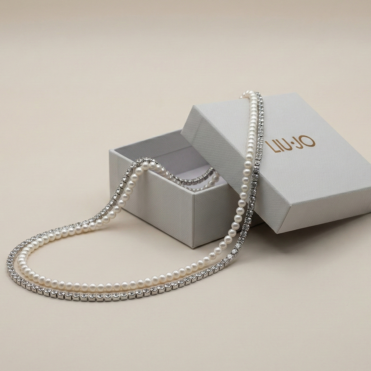 Liu Jo Lune Duo Silver Necklace - LJ3024