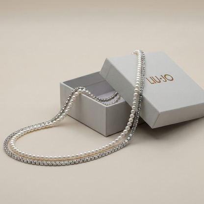 Liu Jo Lune Duo Silver Necklace - LJ3024
