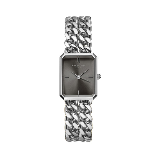 Rosefield Octagon XS Double Chain Studio Edition Grey Silver - SGSSS-O78
