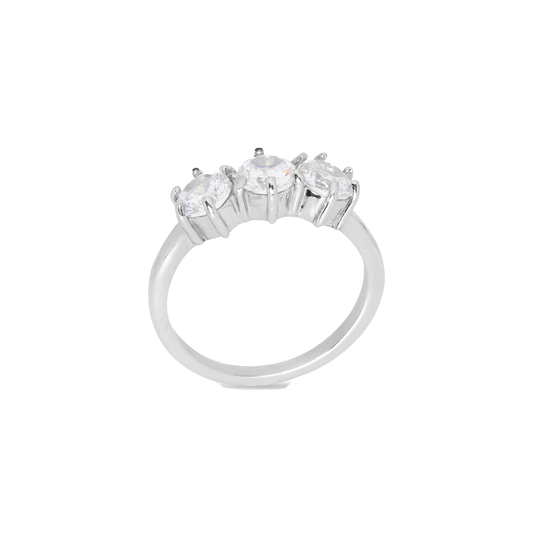 Liu Jo three crystal silver ring - LJ2575
