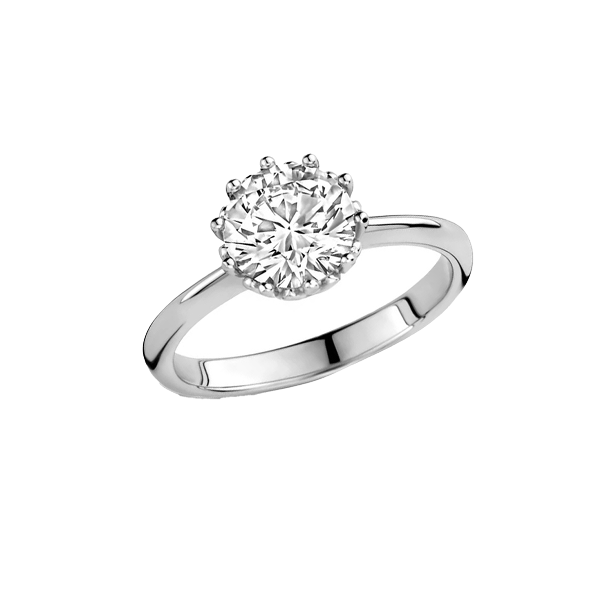 Liu Jo crystal crown silver ring - LJ2582