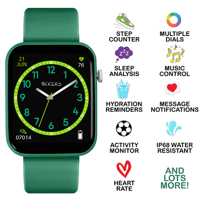 Tikkers Kids Series13 Smart Green Interchangeable Strap Watch  - TKS13-0030-SET