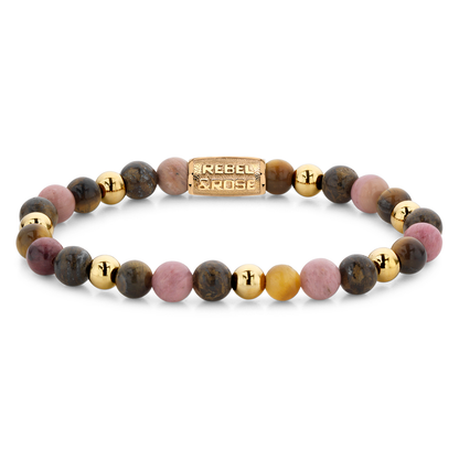 Winter Glow - Yellowgold ionplated Bracelet - RR-60060-G-S