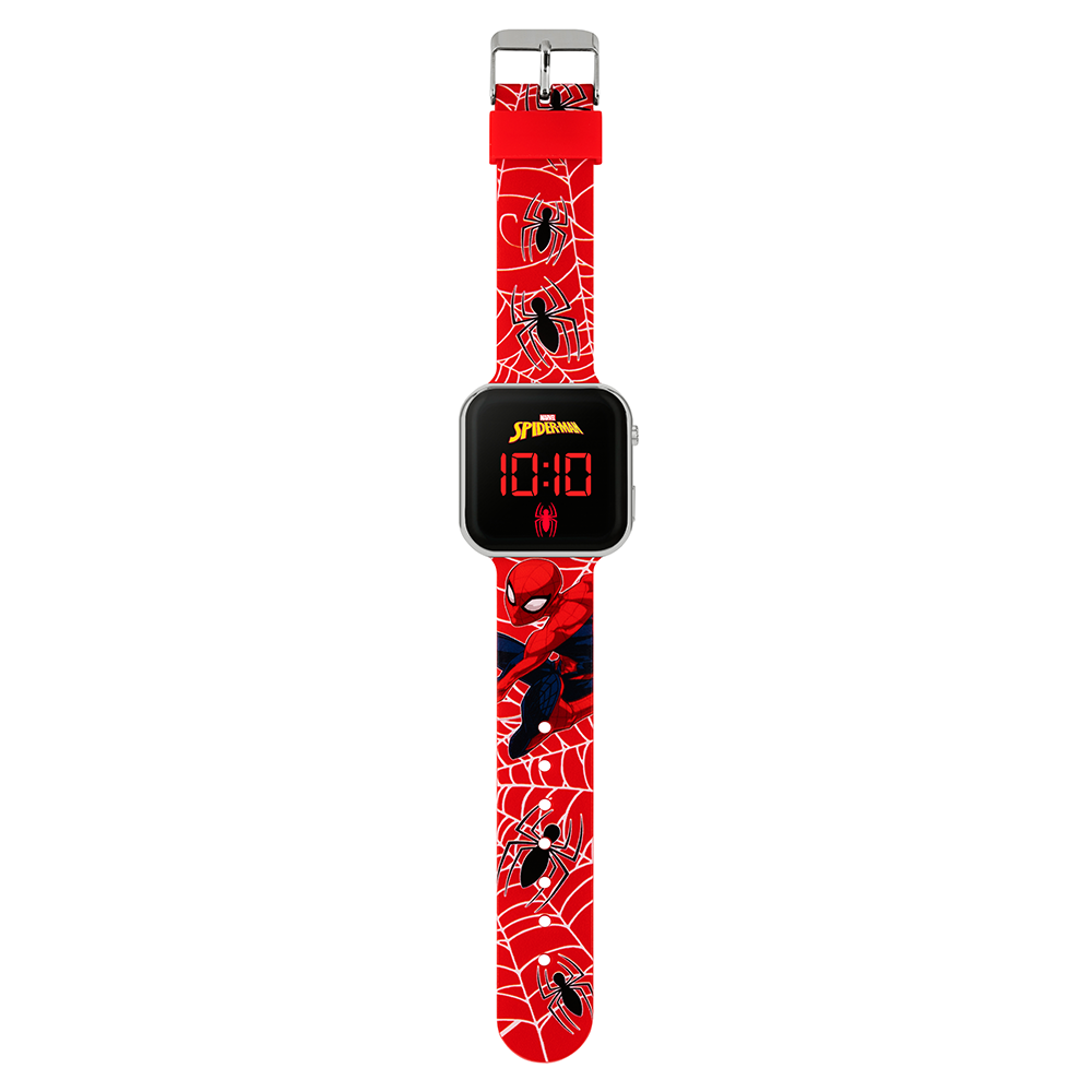 Marvel Spiderman Red LED Watch & Sonic the Hedgehog Blue LED Watch