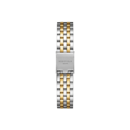 Rosefield The Boxelle Duotone, White Dial Steel Strap - BWDSG-B03