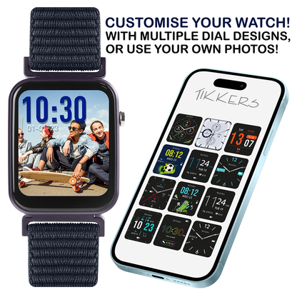 Tikkers Smart Series 13 Navy Riptape Strap Smart watch - TKS13-0024