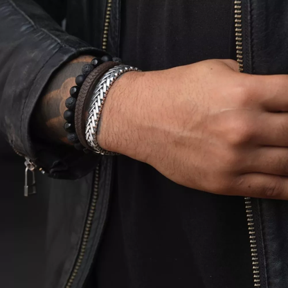Black Rocks - All-Black Bracelet - RR-80073-B