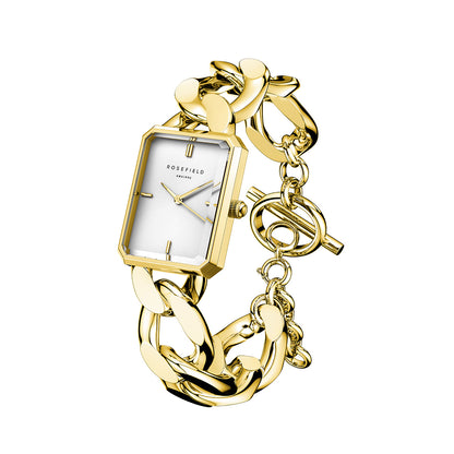 Rosefield The Octagon XS Chain Watch Studio Edition White Gold - SWGSG-O55