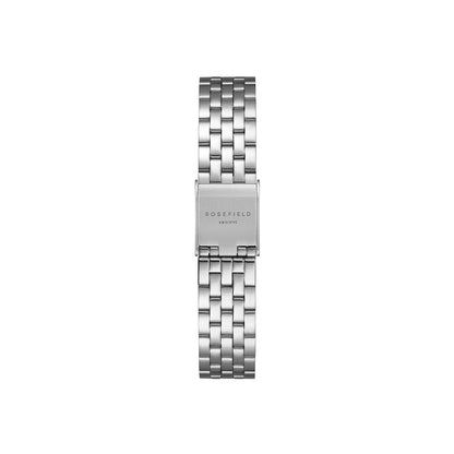 Rosefield The Boxelle White dial Silver Steel Strap - BWSSS-B02