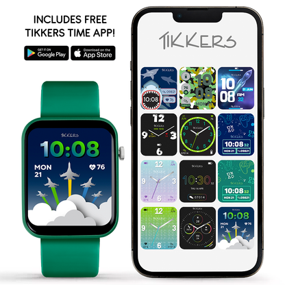 Tikkers Kids Series13 Smart Green Interchangeable Strap Watch  - TKS13-0030-SET
