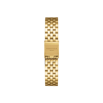 Rosefield The Boxelle Champagne dial Gold Steel Strap - BCGSG-B04