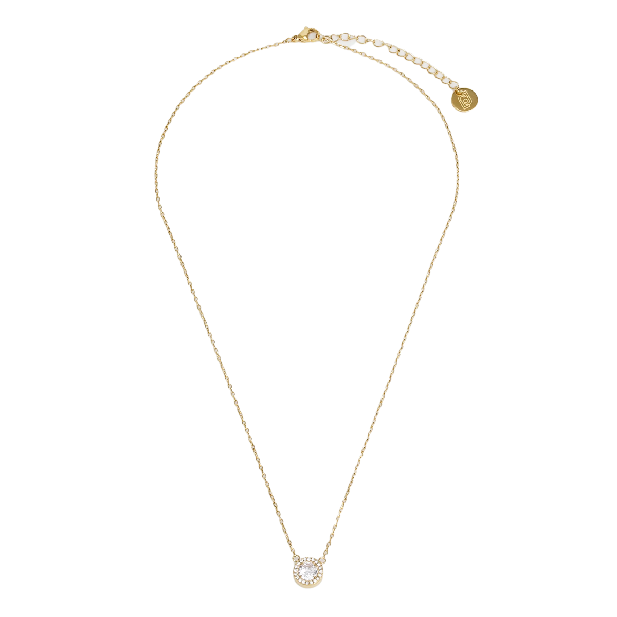 Liu Jo Gold Crystal Studs & Signature Gold Necklace
