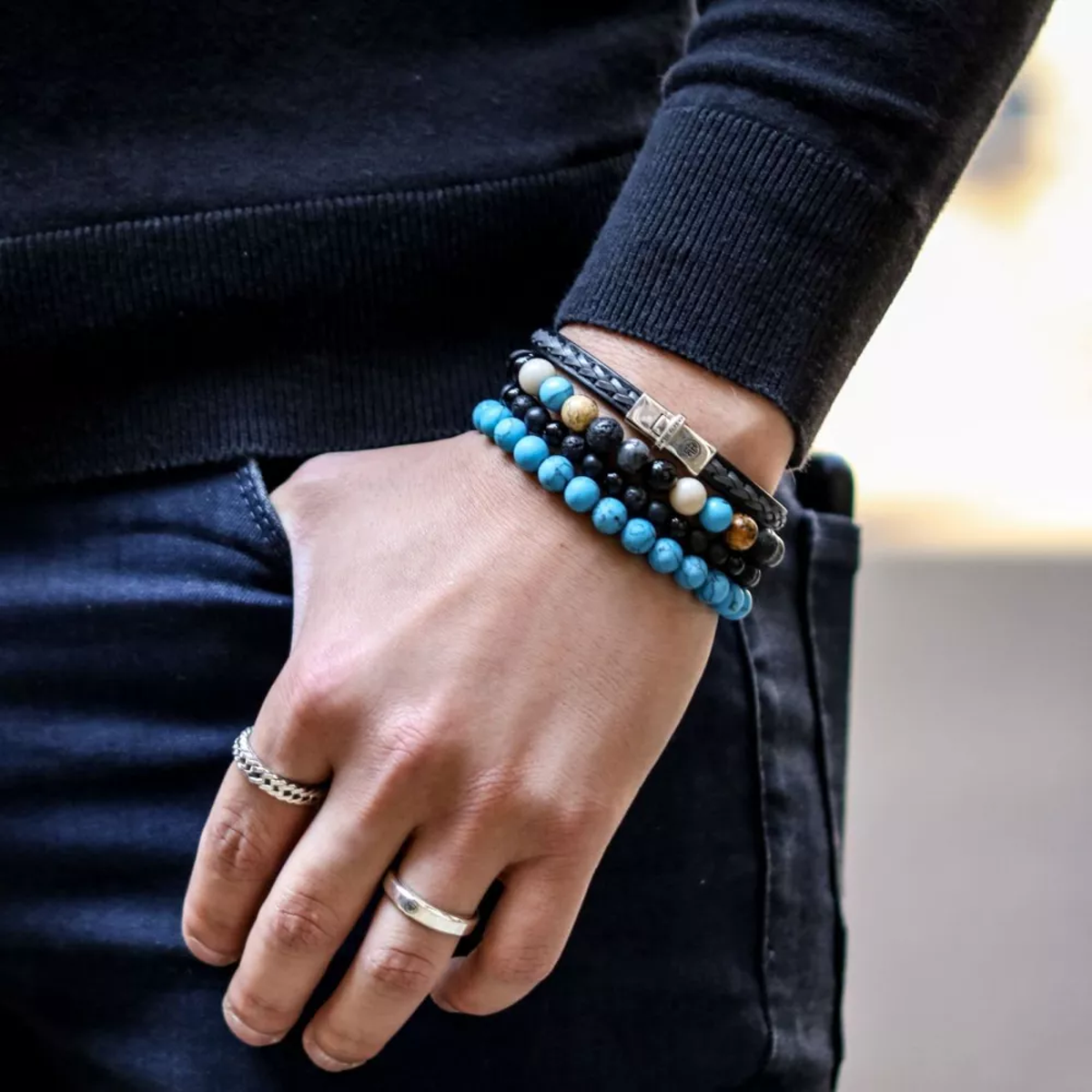 Matt Turquoise Delight Bracelet - RR-80043-S