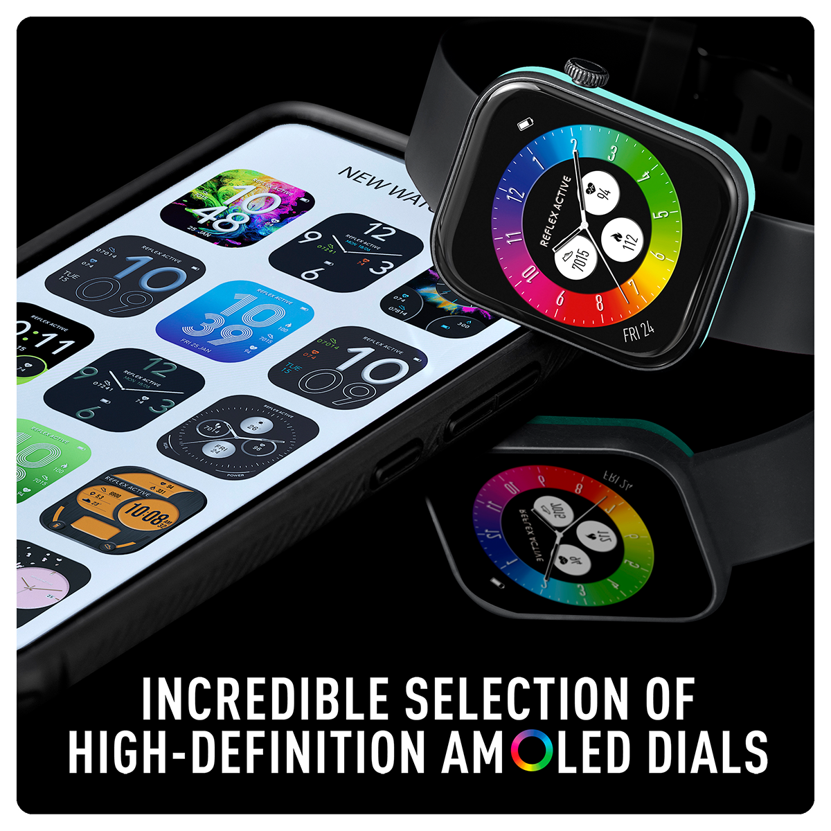 Reflex Active Spectra S 300 Lite AMOLED Smart Aluminium Charcoal Strap Calling Watch - RA40-2221