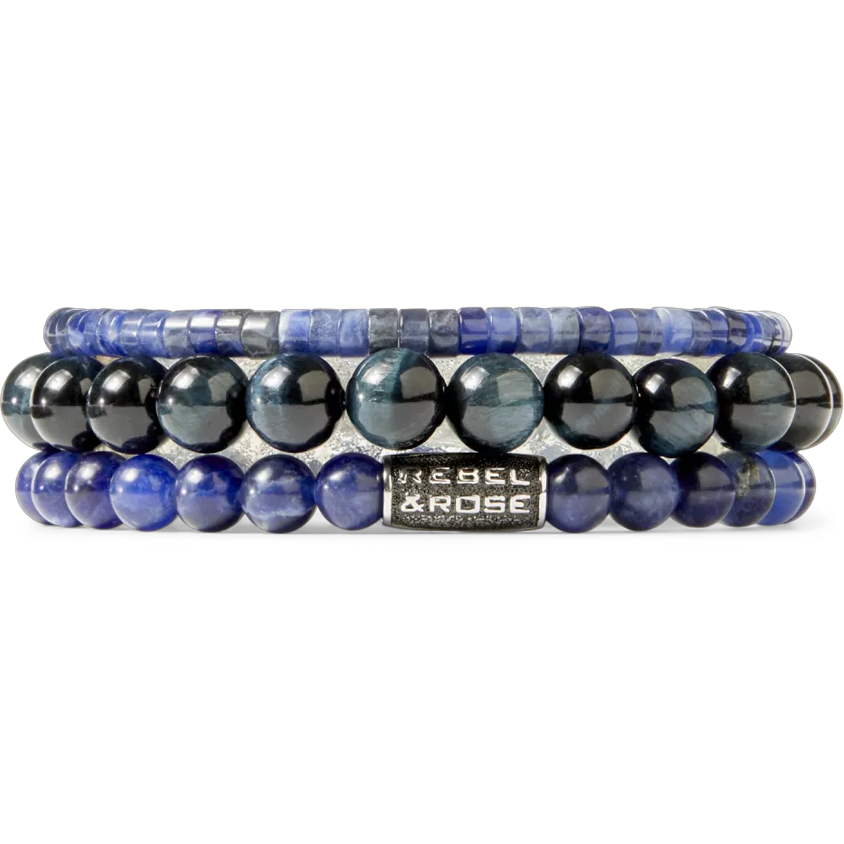 Rebel & Rose Midnight Blue Vintage & Grey Silver Shine Bracelets