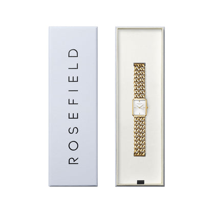 Rosefield Octagon XS Double Chain Studio Edition White Gold - SWGSG-O76