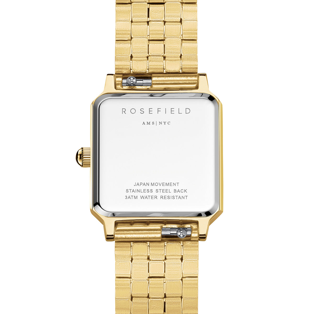 Rosefield The Boxelle White Dial Gold Steel - BWGSG-B01