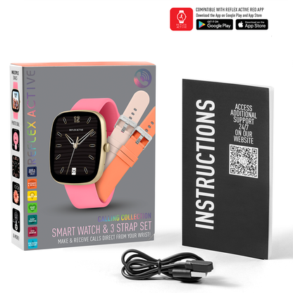 Reflex Active Nexus C 100 Smart Pink Calling Watch Interchangeable Set - RA50-2224-SET