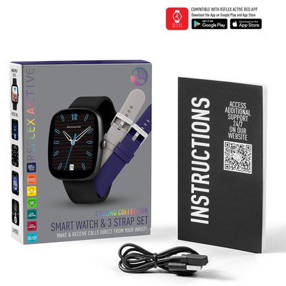 Reflex Active Nexus C 100 Smart Black Calling Watch Interchangeable Set - RA50-2223-SET