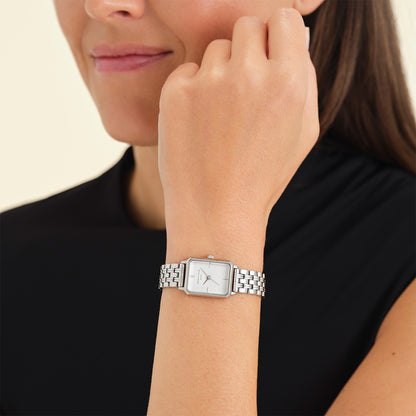 Rosefield Octagon XS Watch & Tennis Crystal Bracelet
