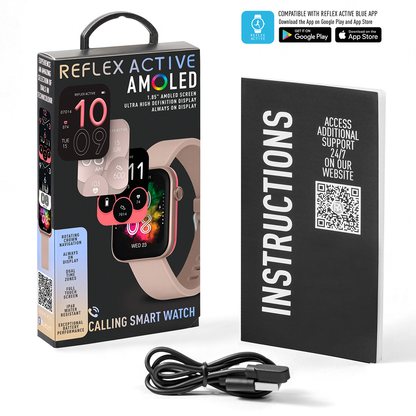 Reflex Active Spectra S 300 Lite AMOLED Smart Aluminium Mink Strap Calling Watch - RA40-2220