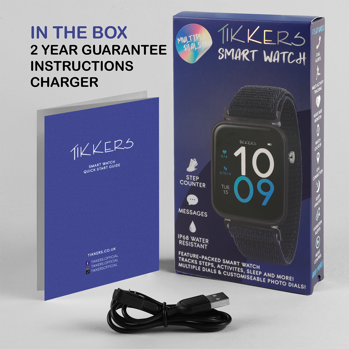 Tikkers Smart Series 13 Navy Riptape Strap Smart watch - TKS13-0024