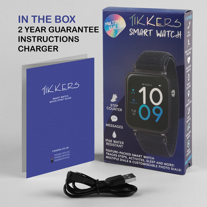 Tikkers Smart Series 13 Navy Riptape Strap Smart watch - TKS13-0024