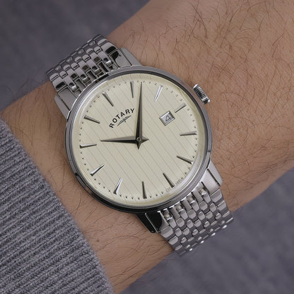Rotary Men's 1895 Stainless Steel Bracelet Watch - RGB10049/31