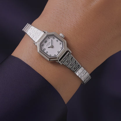 Rotary Ladies Heritage Octagonal Case Stainless Steel Expander Bracelet Watch - RLB10031/01