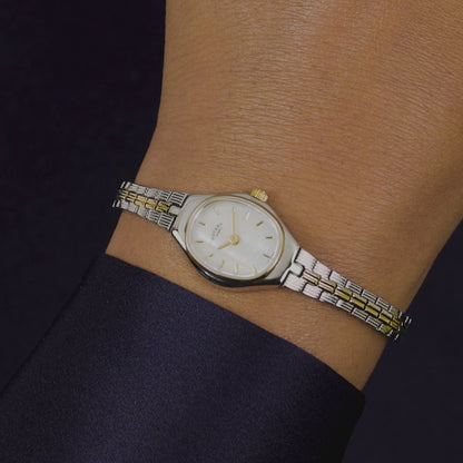 Rotary Ladies 1895 Mother Of Pearl Dial Two Tone Plated Stainless Steel Bracelet Watch - RLB10049/41