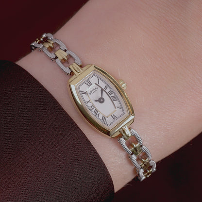 Rotary Ladies 1895 Two Tone Plated Stainless Steel Vintage Style Bracelet Watch - RLB10053/01