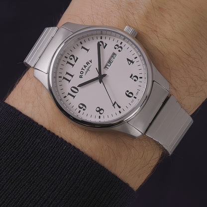 Rotary Men's Heritage Altera Stainless Steel Expander Bracelet Watch - RGB10025/01
