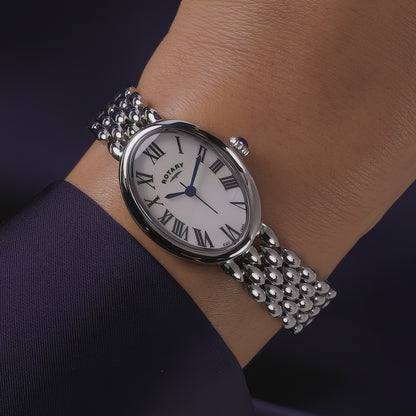 Rotary Ladies Heritage Astoria Mother Of Pearl Dial Stainless Steel Pebble Bracelet Watch - RLB10023/07