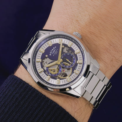 Rotary Men's Seamatic Eclipse 100M Water Resistance Stainless Steel Bracelet Watch - RGB10007/05