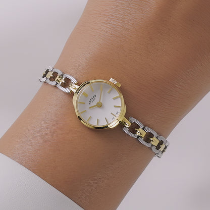 Rotary Ladies 1895 Silver & Gold Plated Bracelet Watch - RLB10003/70