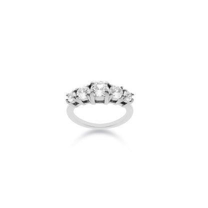 Liu Jo Fede Silver Ring - White - LJ2429